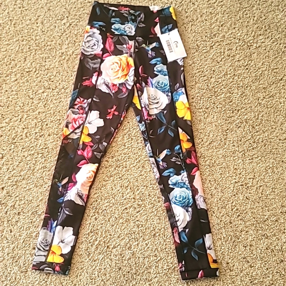 Zyia Dark Floral Mesh hi rise size (2)